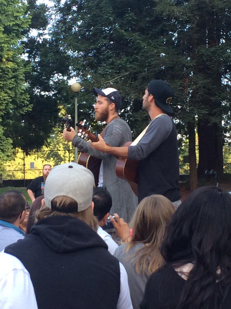 Mike Posner and Adam Friedman performing at Volunteer Park in Seattle, WA July 13, 2015
twitter.com/bridgette_rob
 Mike Posner and Adam Friedman performing at Volunteer Park in Seattle, WA July 13, 2015
twitter.com/bridgette_rob