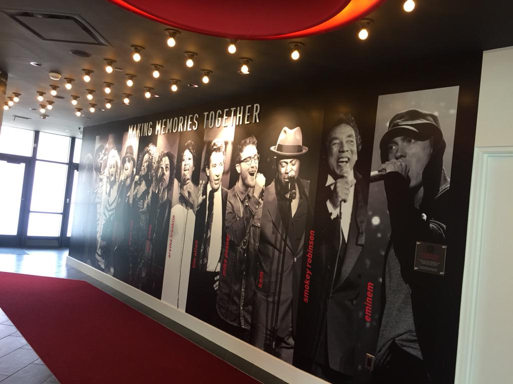 Mike Posner is featured on the wall of The District Detroit and New Arena Preview Center in Detroit, Michigan
Photo by Dan Milstein
