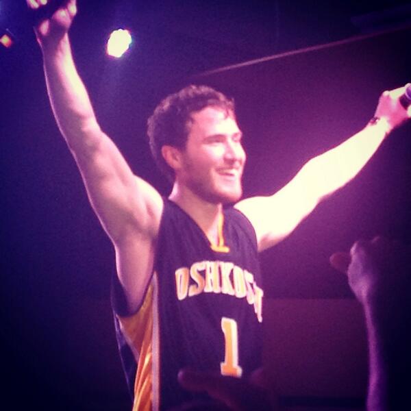 Mike Posner performing at Bye Gosh Fest 2014 at UW Oshkosh in Oshkosh, WI 5/8/14
Twitter @BrittneyWagner

