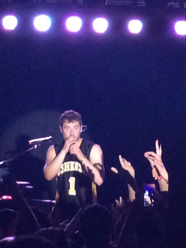 Mike Posner performing at Bye Gosh Fest 2014 at UW Oshkosh in Oshkosh, WI 5/8/14
Twitter @ColinKinzer
