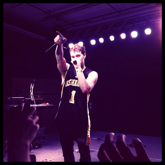 Mike Posner performing at Bye Gosh Fest 2014 at UW Oshkosh in Oshkosh, WI 5/8/14
Instagram @mostdopegingerr
