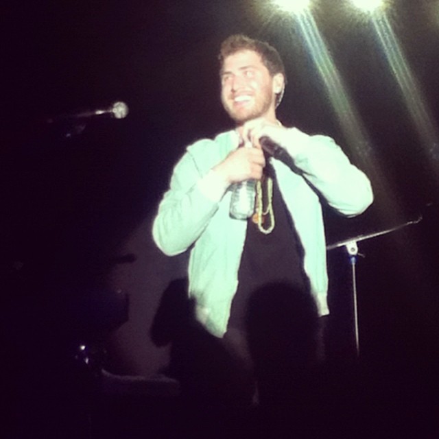 Mike Posner performing at Bye Gosh Fest 2014 at UW Oshkosh in Oshkosh, WI 5/8/14
Instagram @maikouyang

